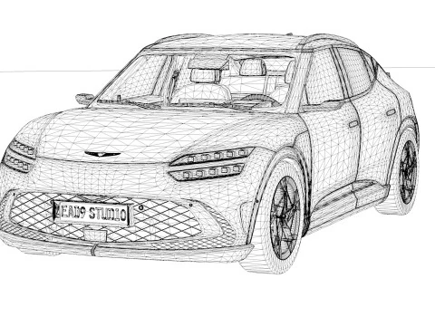 2025 Genesis GV60 3D Model