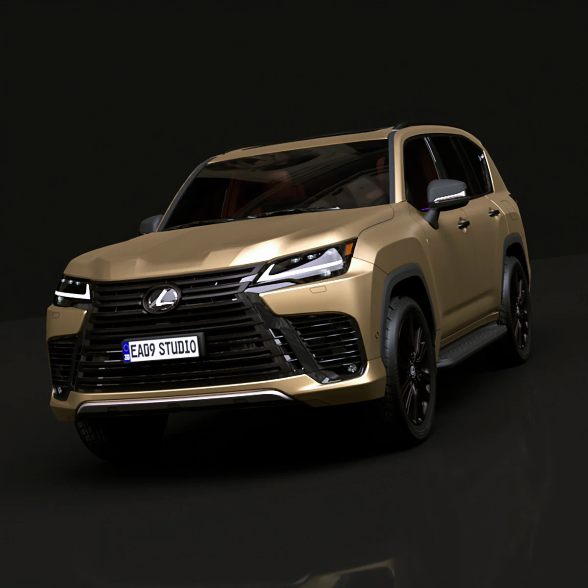 2025 Lexus LX700h 3D Model .c4d .max .obj .3ds .fbx .stl .blend