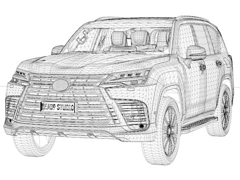 2025 Lexus LX700h Model 3D