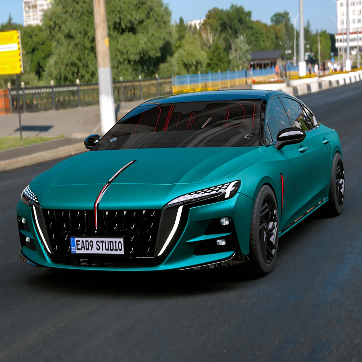 Hongqi H6 2025 3D Model .c4d .max .obj .3ds .fbx .stl .blend