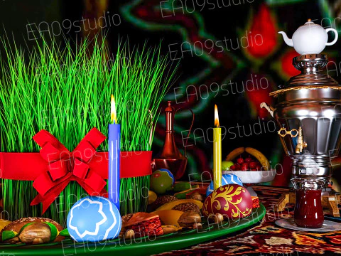 Novruz Semeni Pack realistic scene 3D Model