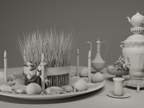 Novruz Semeni Pack realistic scene Model 3D