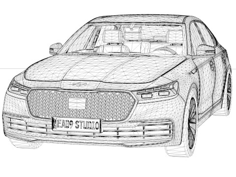 2025 Kia K9 K900 Modello 3D