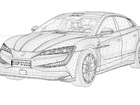 2025 BYD YangWang U7 3D Модель