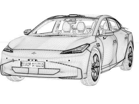 2025 GAC AION Hyper GT Modelo 3D