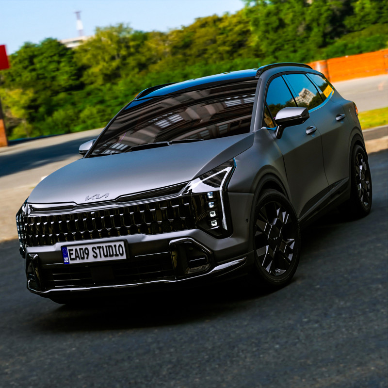 2026 Kia Sportage 3D Модель .c4d .max .obj .3ds .fbx .stl .blend