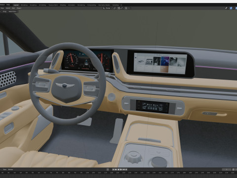 2025 Genesis G90 3D Модель