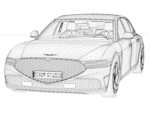 2025 Genesis G90 3D Модель
