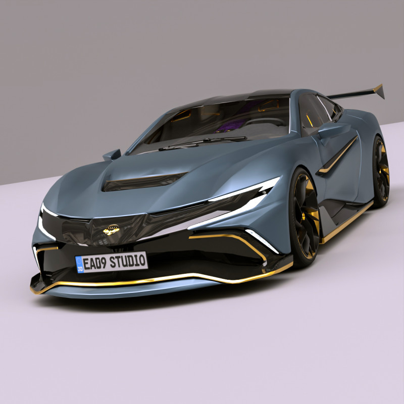 2025 Naran Hyper Coupe 3D 모델 .c4d .max .obj .3ds .fbx .stl .blend 