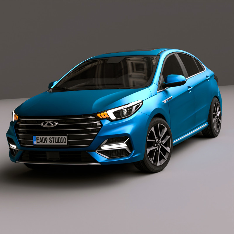 Chery Arrizo 6 Pro 2025 3D Модель .c4d .max .obj .3ds .fbx .stl .blend