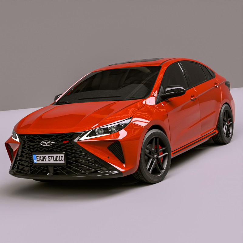 Chery Arrizo 5 GT 2025 Modèle 3D .c4d .max .obj .3ds .fbx .stl .blend 