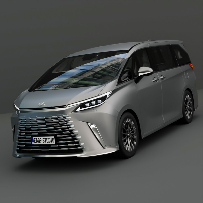 2026 Lexus LM500h Modelo 3D .c4d .max .obj .3ds .fbx .stl .blend 