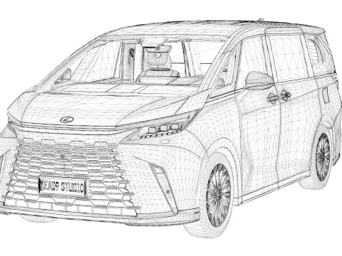 2026 Lexus LM500h Modelo 3D