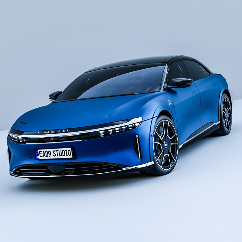 2026 Lucid Air 蓝宝石 3D 模型 .c4d .max .obj .3ds .fbx .stl .blend 