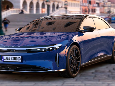 2026 Lucid Air 蓝宝石 3D 模型