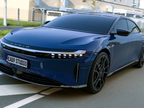 2026 Lucid Air 蓝宝石 3D 模型