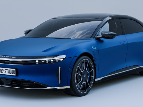 2026 Lucid Air 蓝宝石 3D 模型