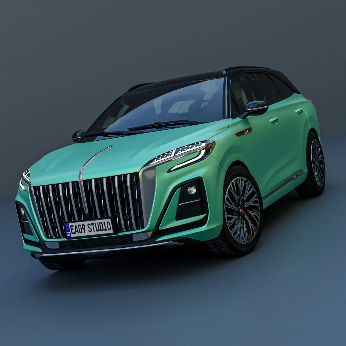 2026 Hongqi HS3 3D Model .c4d .max .obj .3ds .fbx .stl .blend