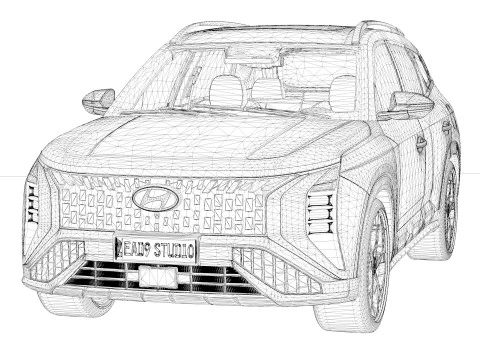 Hyundai Mufasa 2026 3D Model