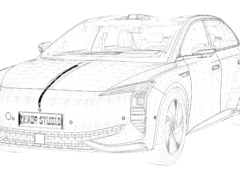 2026 Hongqi EH7 3D Model