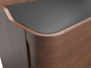 junius chest of drawers in solid walnut la redoute interieurs 3D Model