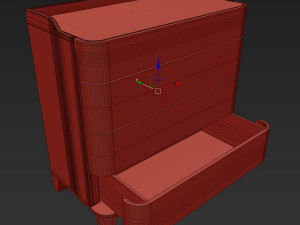 junius chest of drawers in solid walnut la redoute interieurs 3D 模型