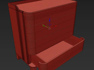 junius chest of drawers in solid walnut la redoute interieurs 3D Model