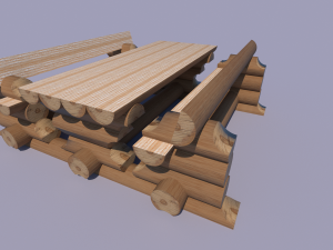 country table Model 3D