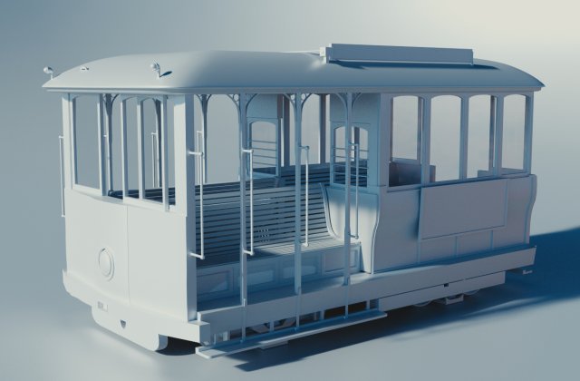 trolley 3D Модель .c4d .max .obj .3ds .fbx .stl .blend 