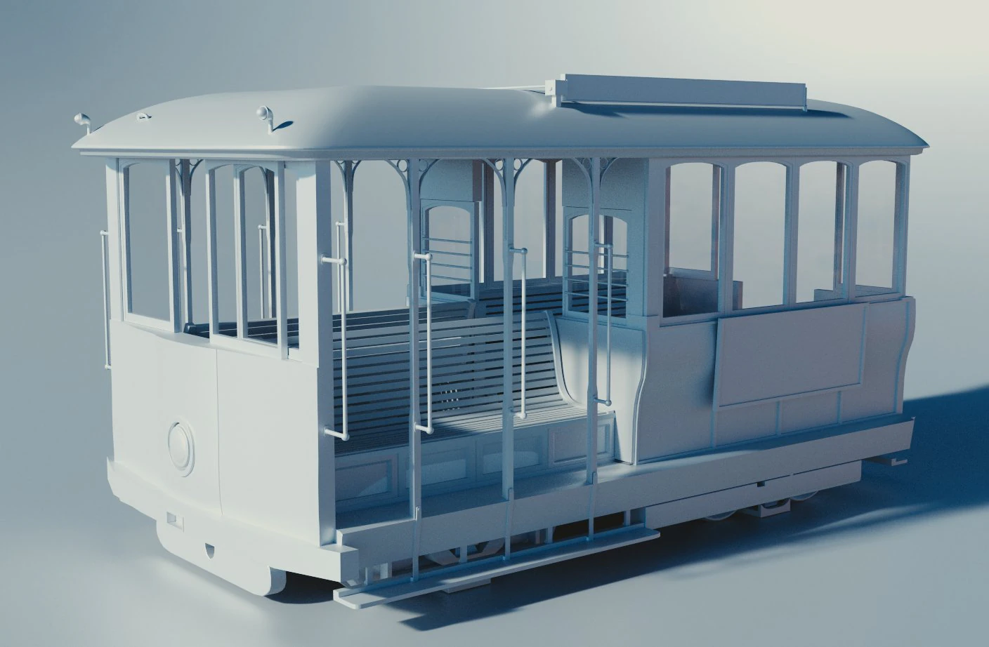 trolley 3D Model .c4d .max .obj .3ds .fbx .stl .blend 