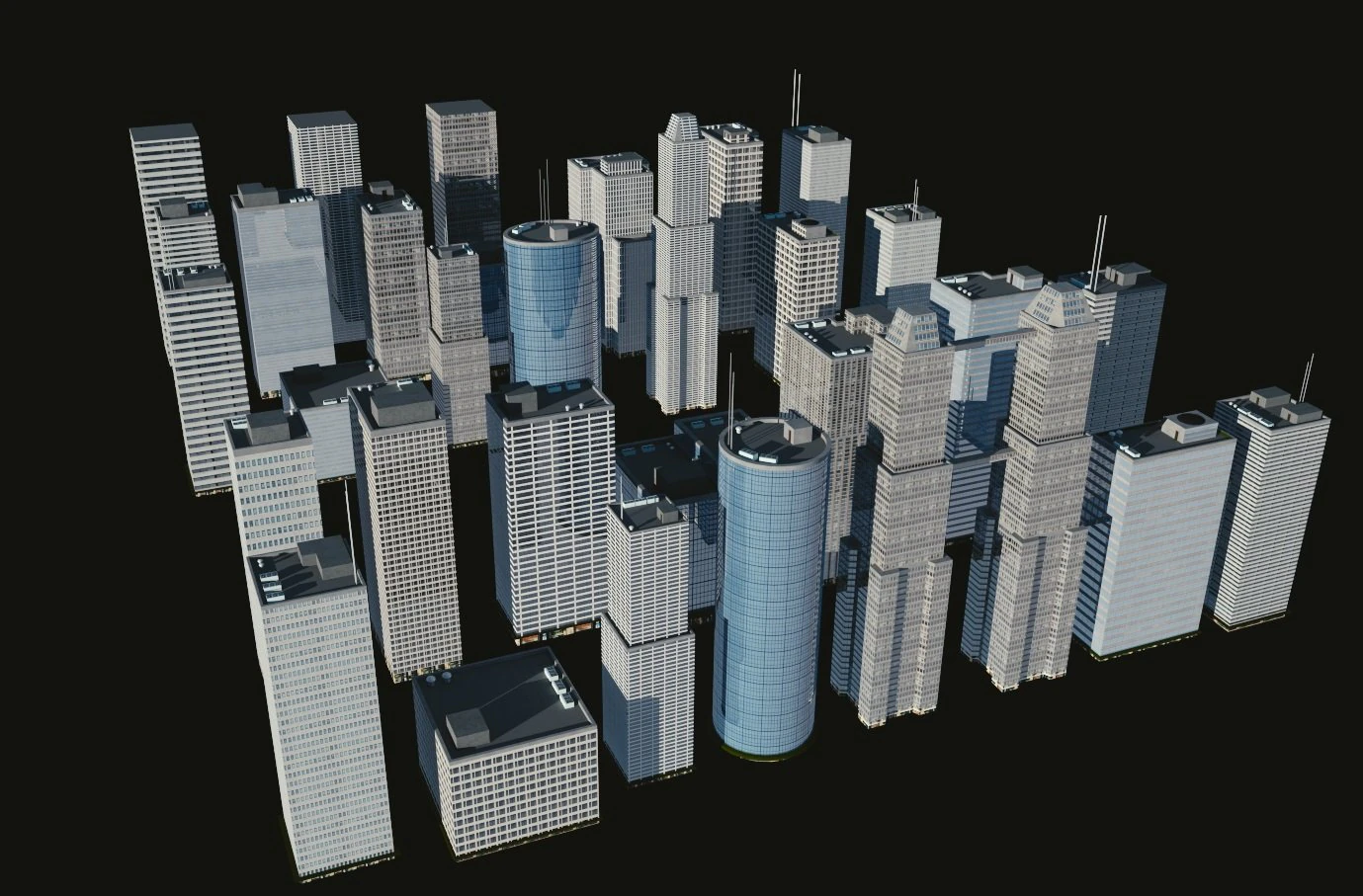 quick city building pack low-poly 3D Model .c4d .max .obj .3ds .fbx .stl .blend 