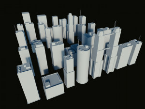 quick city building pack low-poly Modelo 3D