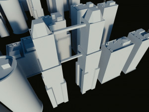 quick city building pack low-poly Modelo 3D