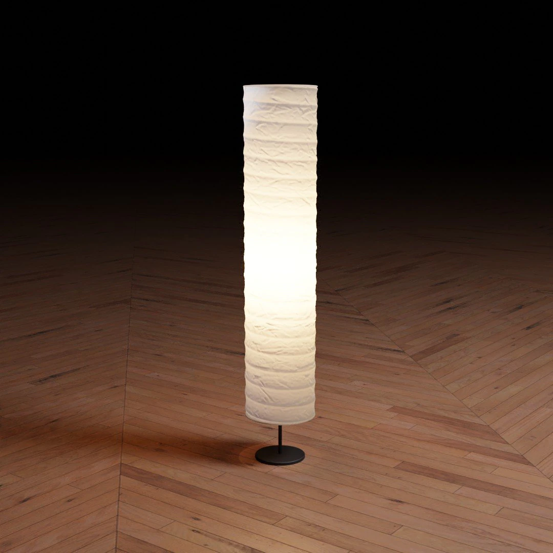 paper lamp 3D Model .c4d .max .obj .3ds .fbx .stl .blend
