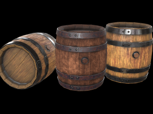 wooden barrel 3D Model