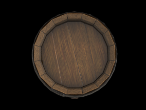 wooden barrel 3D 模型