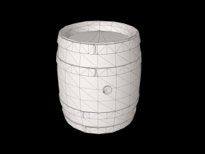 wooden barrel 3D 模型