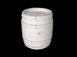 wooden barrel 3D Model