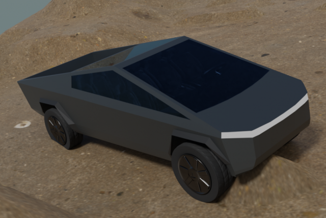 tesla cyber truck 3D Model .c4d .max .obj .3ds .fbx .stl .blend 