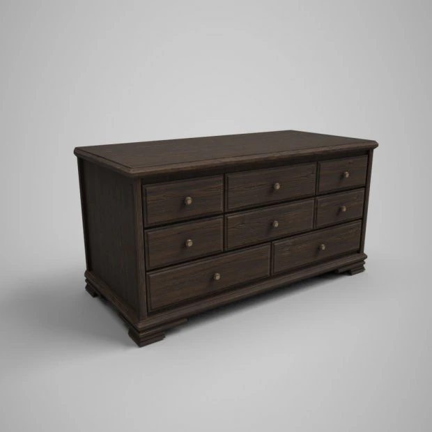 dresser old 3d 3D Model .c4d .max .obj .3ds .fbx .stl .blend 