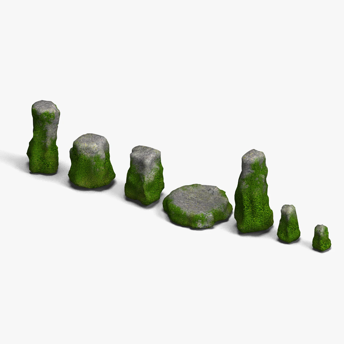 Rock Set 05 - Forest 3D Model .c4d .max .obj .3ds .fbx .stl .blend 