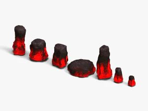 Conjunto de rocas 05 - Lava Modelo 3D