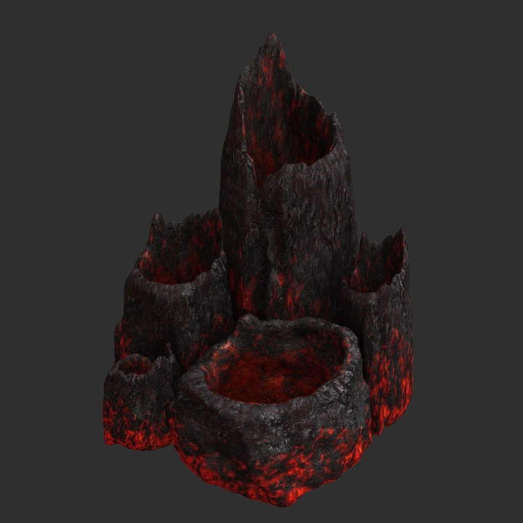Lava Tubes 3D Model .c4d .max .obj .3ds .fbx .stl .blend 