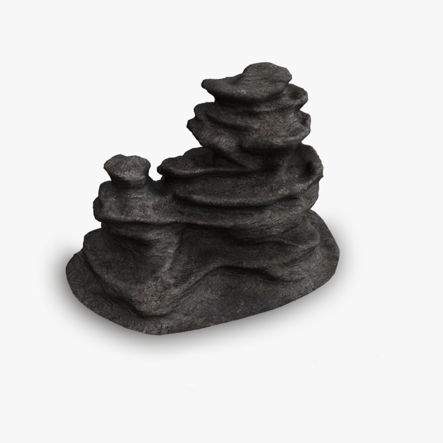 Large Cave Rock - Base 3D Model .c4d .max .obj .3ds .fbx .stl .blend 