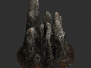 Stalagmites in 4 Color Options 3D मॉडल