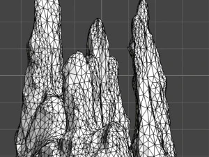Stalagmites in 4 Color Options 3D Model