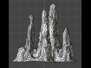 Stalagmites in 4 Color Options 3D Model