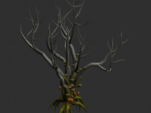 12 Stylised Trees in 4 Color Options Modello 3D