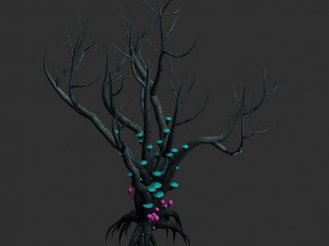 12 Stylised Trees in 4 Color Options Modello 3D