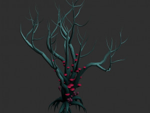 12 Stylised Trees in 4 Color Options Modello 3D